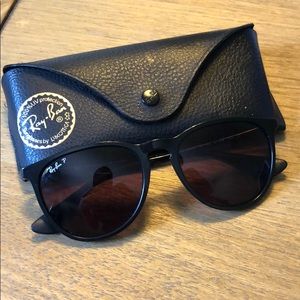 Authentic black Erika polarized Ray Ban